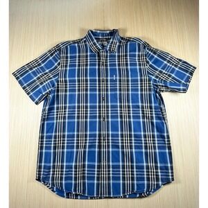 Carhartt Shirt Mens XL Multicolor Plaid Relaxed Fit Pleated Button Down Workwear